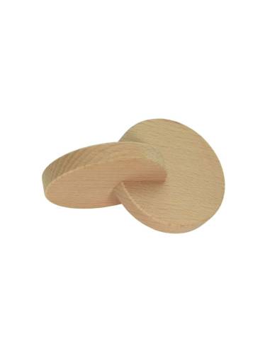 Hochet Montessori disques liés en bois naturel