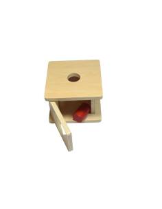Boîte à forme Montessori petit cylindre en bois 2