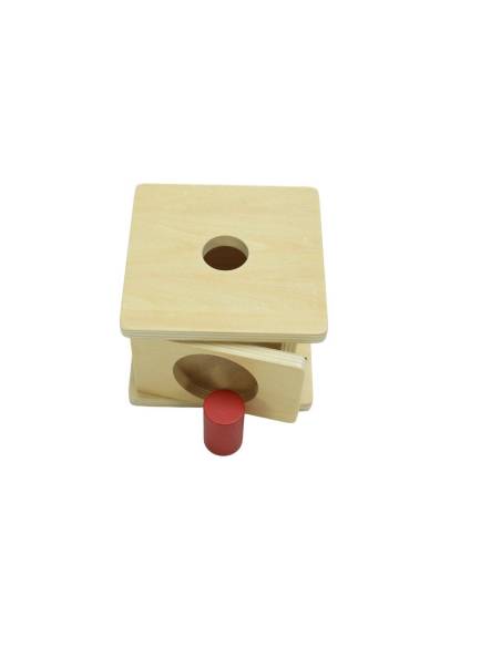 Boîte à forme Montessori petit cylindre en bois