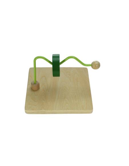 Encastrement Montessori disque sur serpentin en bois naturel