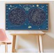 Poster carte du ciel + 640 stickers : 6-12 ans Etoiles phosphorescentes