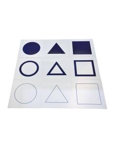 Cartes Montessori des formes géométriques pour le plateau du cabinet