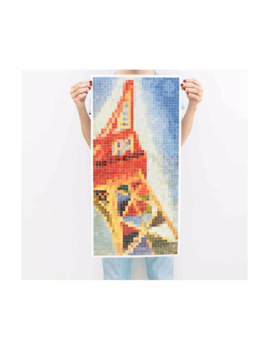 Grand Poster + 2400 stickers : 10 ans et + Tour Eiffel