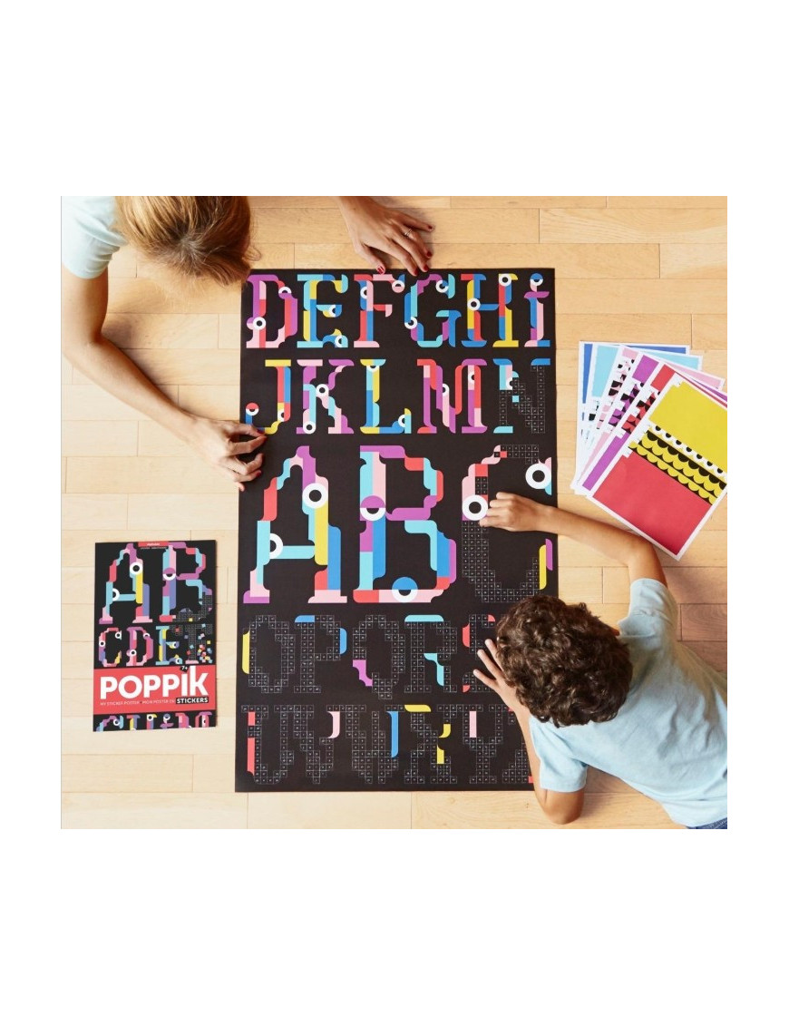 Poster Géant + 1600 stickers : 6-12 ans Alphabet