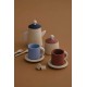 Service à thé Terracotta et bleu Raduga grez : déstockage -30 %