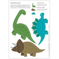 Carte à poinçonner "dinosaures"