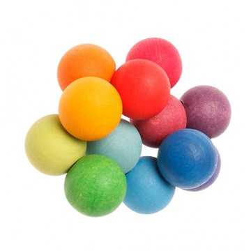 Hochet perles multicolores