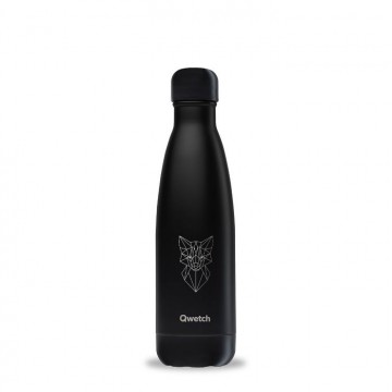 Gourde isotherme "All black fox" 500 ml Qwetch