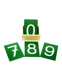 chiffres rugueux Montessori en bois pour apprendre à écrire 2