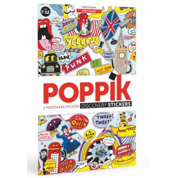 Poster géant + 85 stickers : 100 % English Poppik