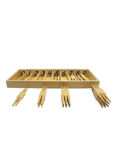 Un matériel Montessori sensoriel pour comprendre le concept de nombre et de zéro