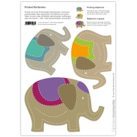 Carte à poinçonner "Eléphants"