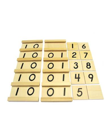 tables de Séguin Montessori en bois pour apprendre les dizaines