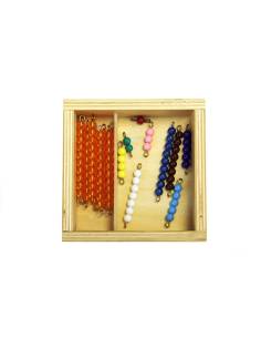 perles dorées Montessori pour dizaines et unités