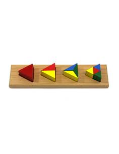Puzzle triangles fractionnés en bois dès 2 ans
