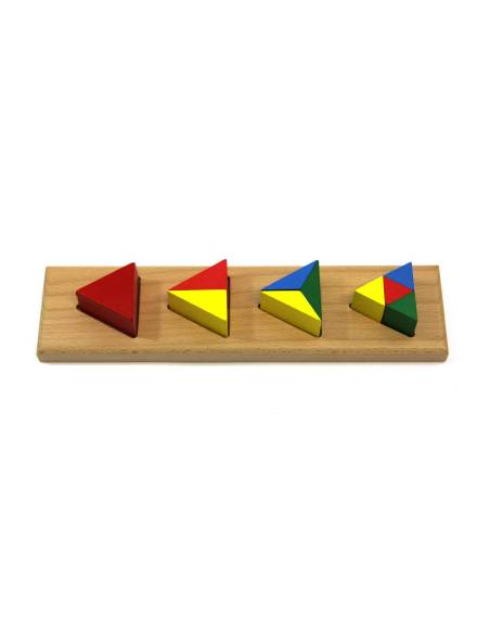 Puzzle triangles fractionnés en bois dès 2 ans
