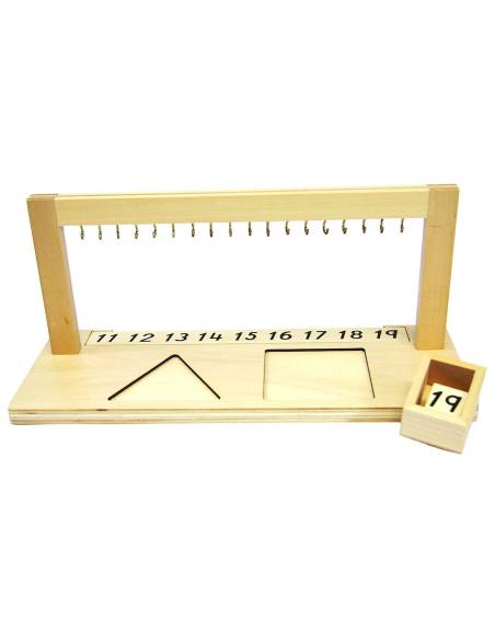 support Montessori pour perles 11 à 19