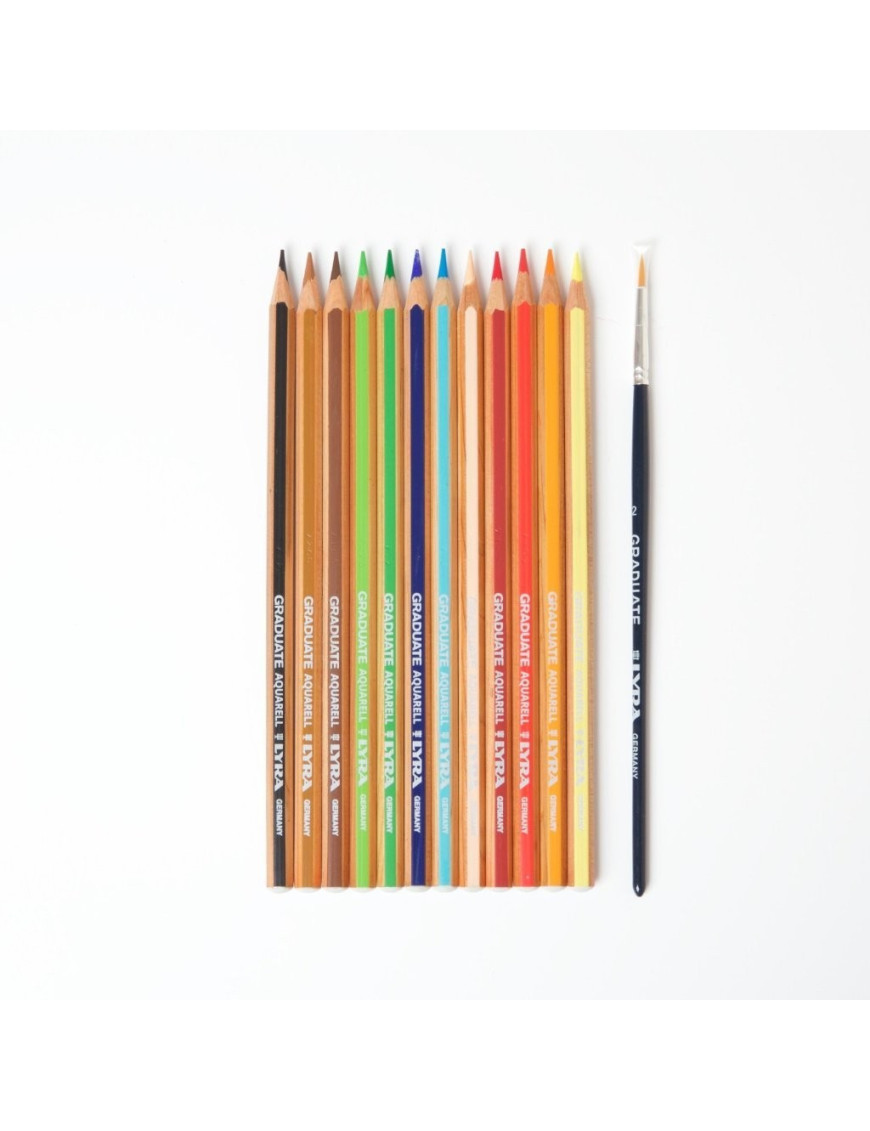 Crayons de couleur aquarellables Lyra graduate 12 pièces