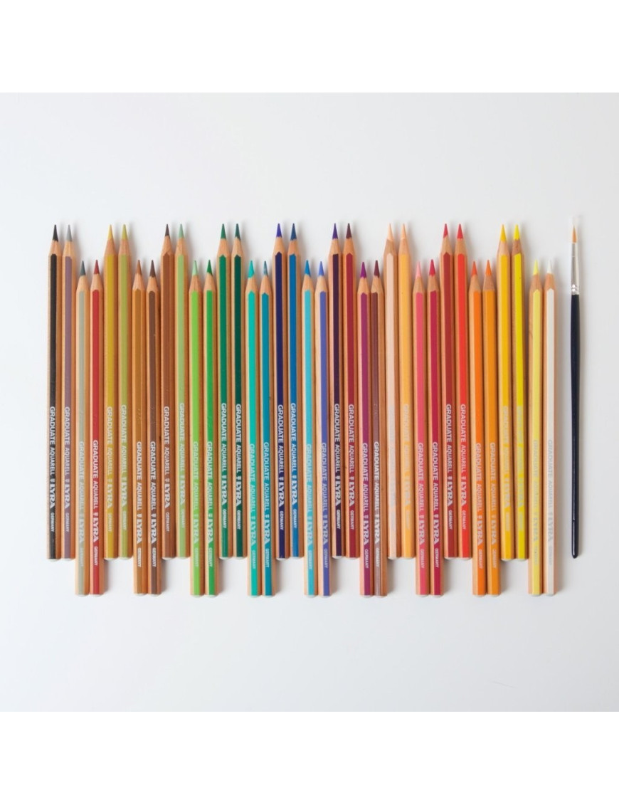 Crayons de couleur aquarellables Lyra graduate 36 pièces