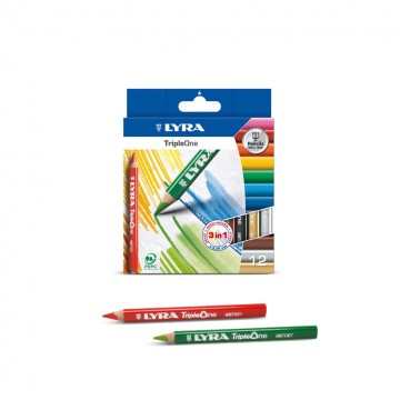 12 crayons de couleur Lyra Triple one