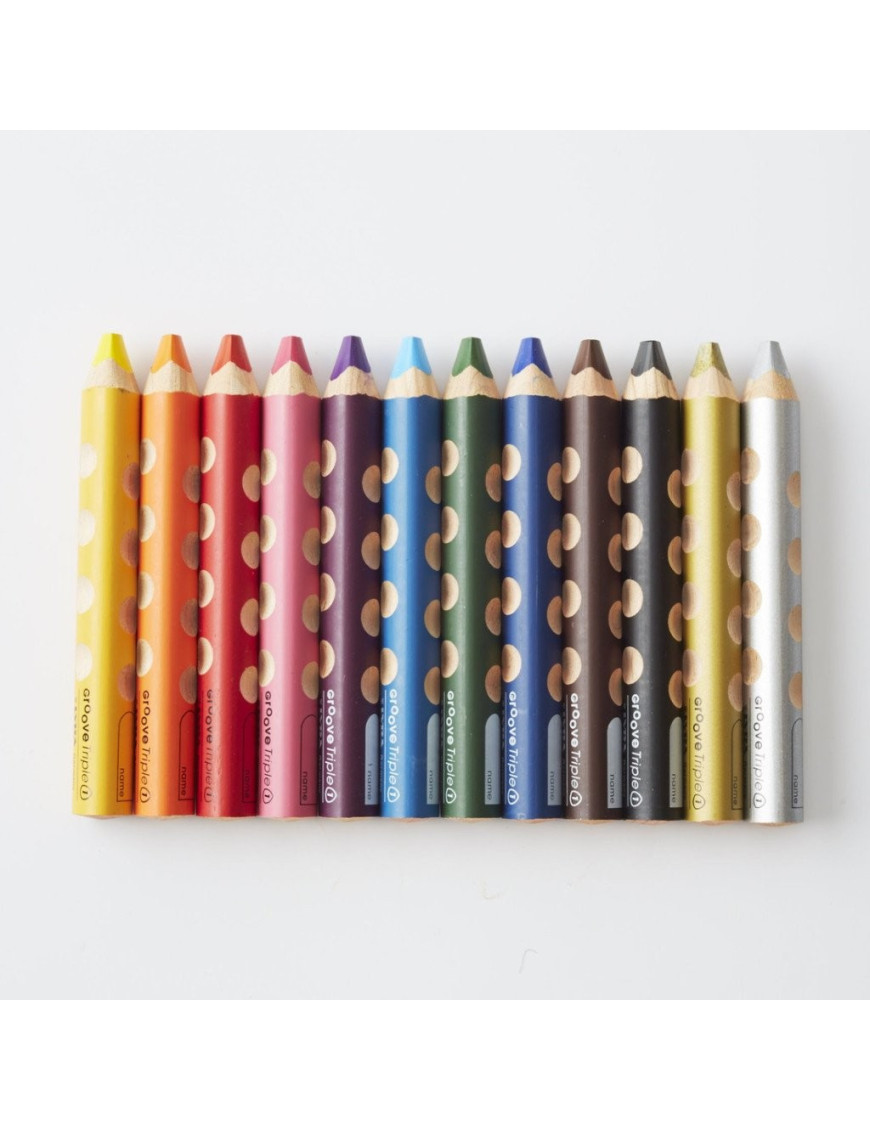 12 crayons de couleur Lyra Groove Triple one
