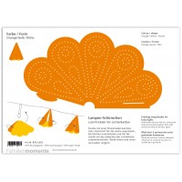 Carte à poinçonner guirlande lumineuse " orange-jaune"
