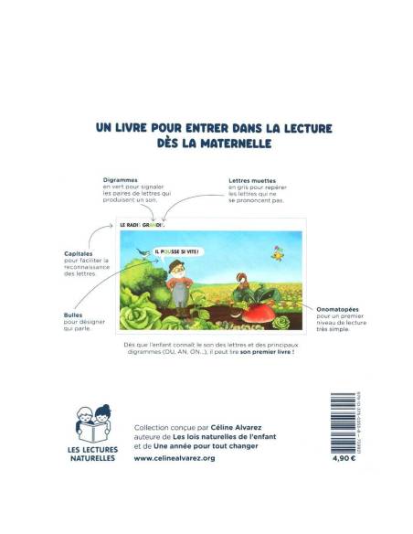 Le Gros Radis – livre de premières lectures Céline Alvarez pour la maternelle