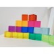20 cubes translucides colorés- Bauspiel