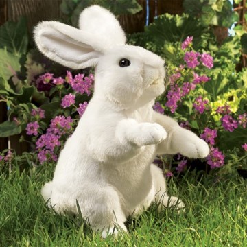 Marionnettes Folkmanis : Grand lapin blanc