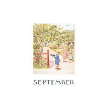Carte postale "Septembre" - Elsa Beskow