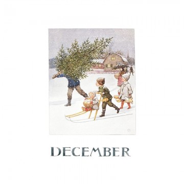 Carte Postale "Décembre" - Elsa Beskow