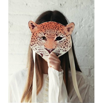 Masque de léopard en feutrine