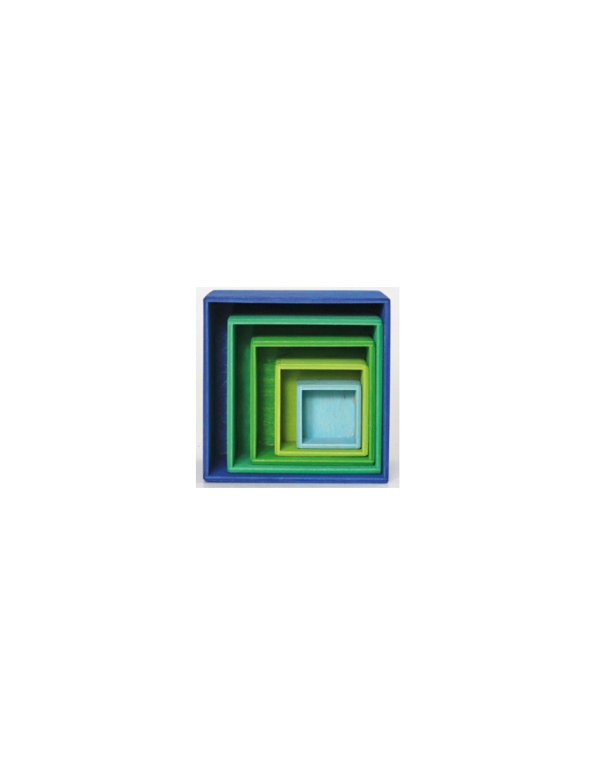 Cube à emboîter Vert/bleu