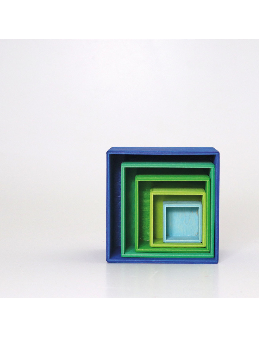 Cube à emboîter Vert/bleu