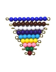 Barrettes des perles colorées de 1 à 9