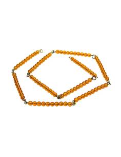 Chaîne de 100 Montessori avec 10 barrettes dorées pour le comptage 2