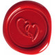 Set de cire traditionnelle avec sceau "coeur"