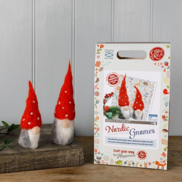 Kit de feutrage à l'aiguille "gnomes scandinaves"