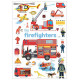 Mini poster - 27 stickers : les pompiers