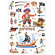 Mini poster - 30 stickers : les pirates
