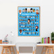 Poster Poppik - Quelle histoire + 46 stickers : personnages célèbres