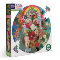 Puzzle 500 pièces rond - Théatre de fleurs
