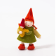 Gnome de la forêt - petite fille avec sa poupée