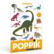 Mini poster - 26 stickers : dinosaures