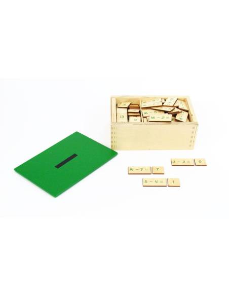 Cartes auto-correctives Montessori pour maîtriser la soustraction