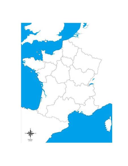 Carte de contrôle de la France Montessori pour puzzle
