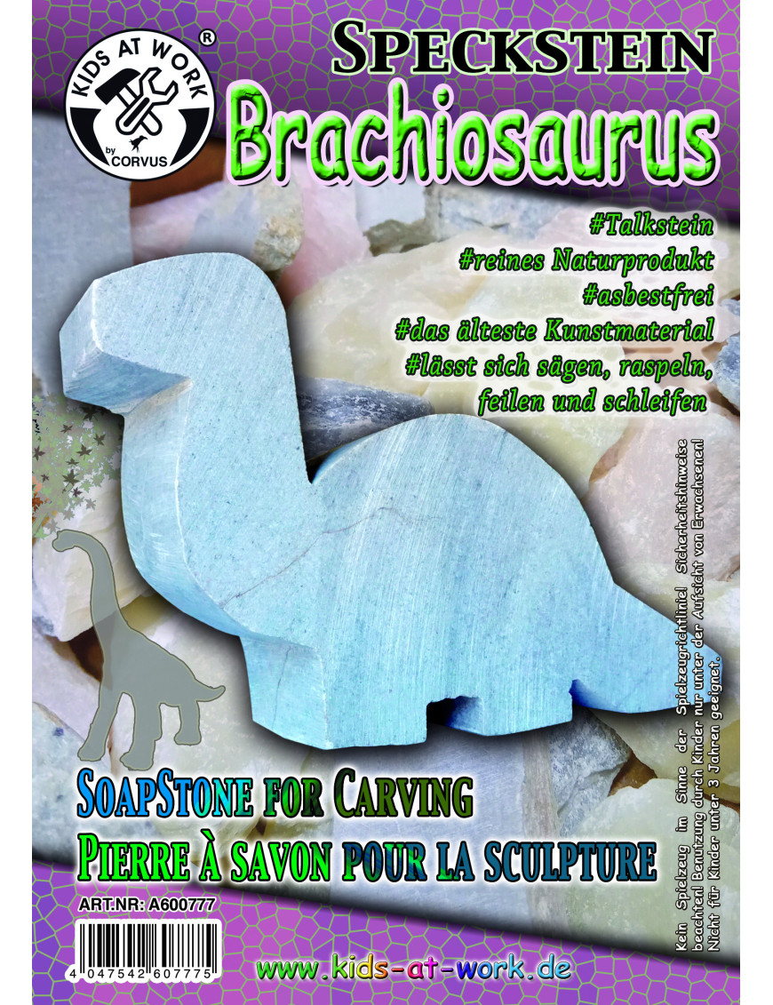 Pierre à savon pour sculpter "Brachiosaure"