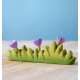 Herbe avec fleurs lilas-grand modèle