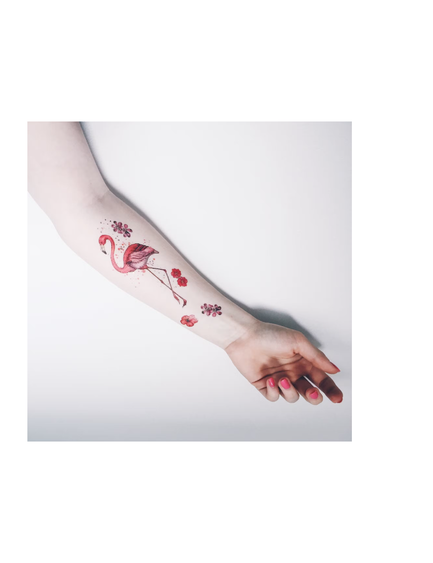 Tattoos "Flamant rose" Paperself