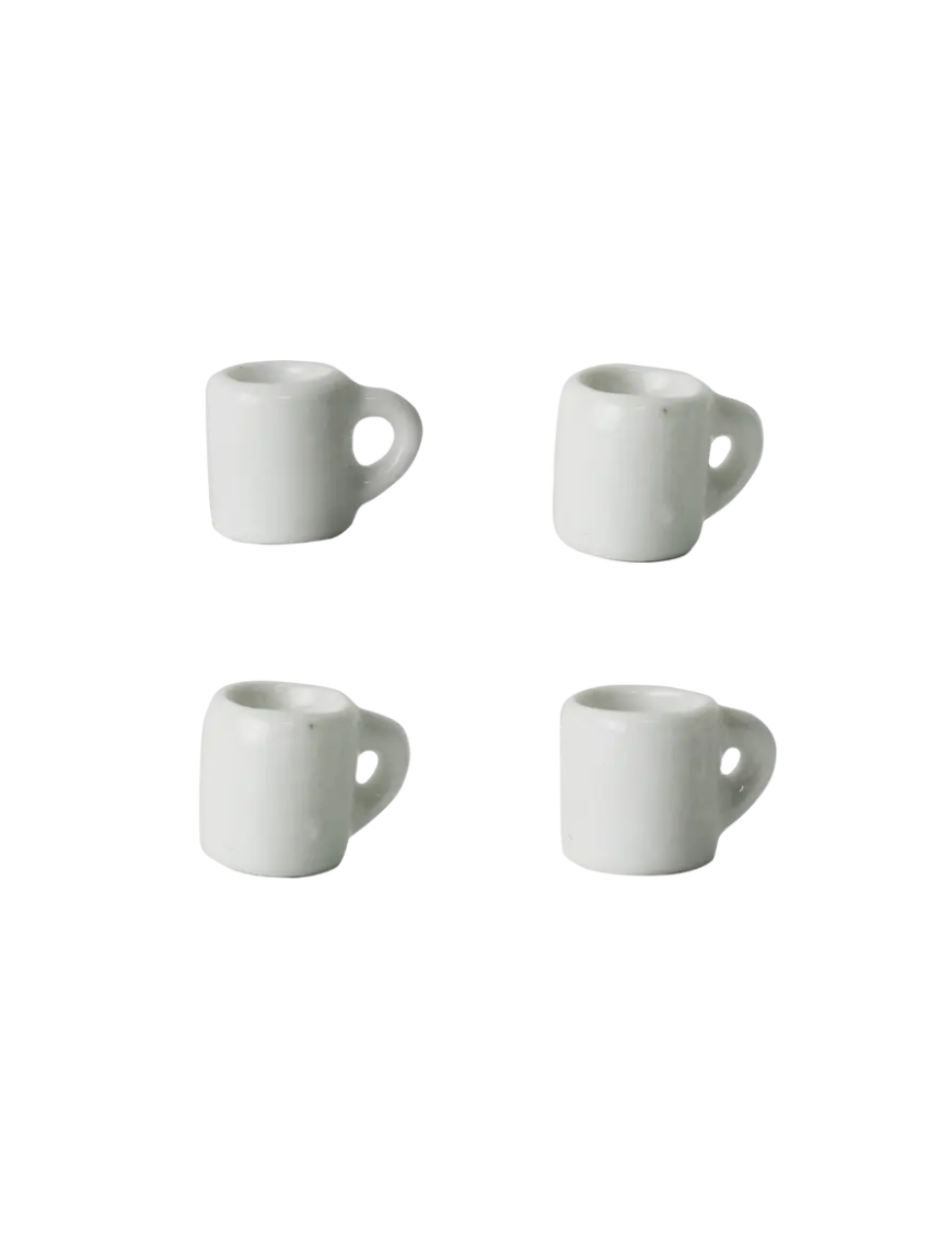 4 mini mugs en porcelaine - The Mouse Mansion